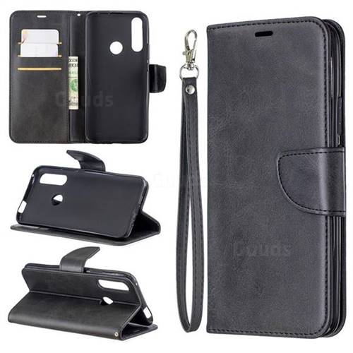 Classic Sheepskin PU Leather Phone Wallet Case for Huawei P Smart Z (2019) - Black