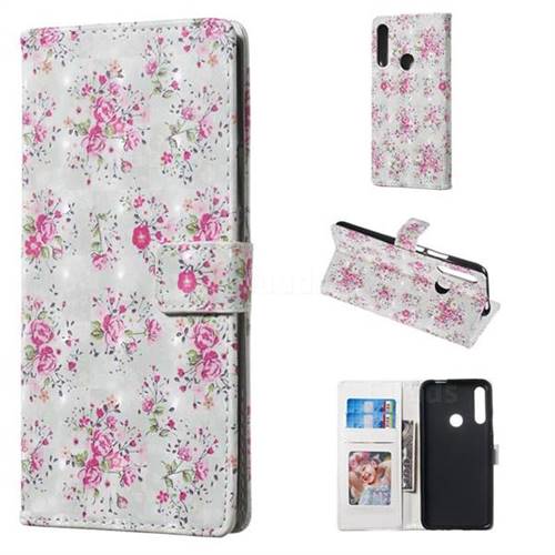 Roses Flower 3D Painted Leather Phone Wallet Case for Huawei P Smart Z (2019)