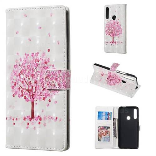 Sakura Flower Tree 3D Painted Leather Phone Wallet Case for Huawei P Smart Z (2019)