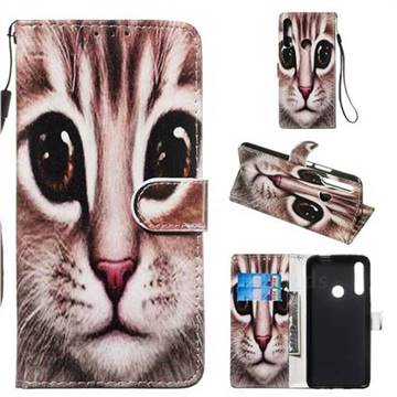 Coffe Cat Smooth Leather Phone Wallet Case for Huawei P Smart Z (2019)