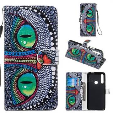 Cute Owl Smooth Leather Phone Wallet Case for Huawei P Smart Z (2019)