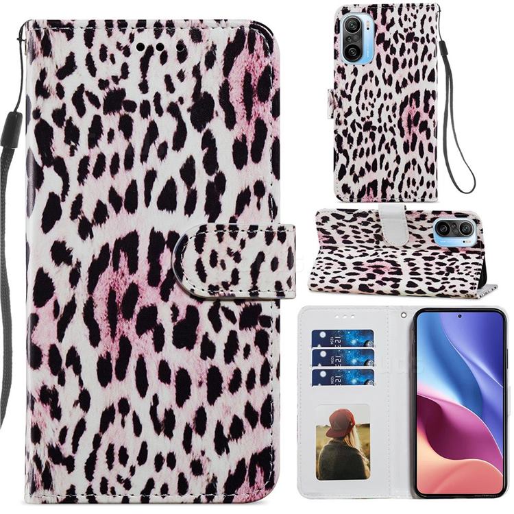 Leopard Smooth Leather Phone Wallet Case for Xiaomi Redmi K40 / K40 Pro