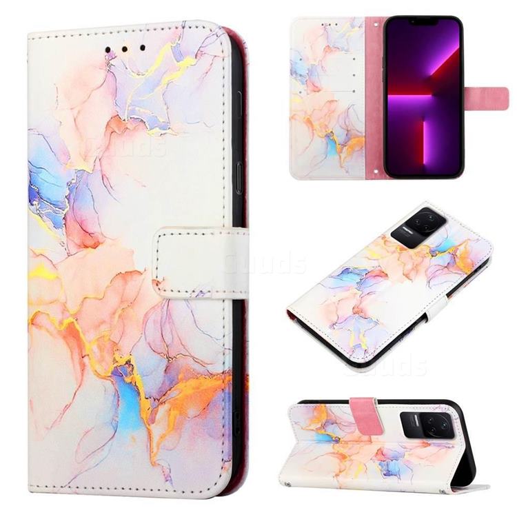 Galaxy Dream Marble Leather Wallet Protective Case for Xiaomi Redmi K50 / K50 Pro