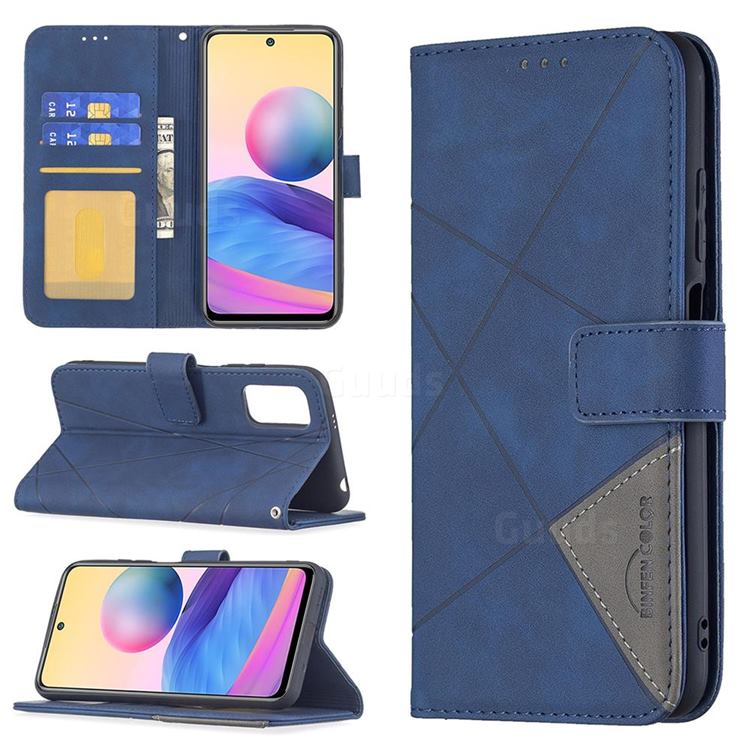 Binfen Color BF05 Prismatic Slim Wallet Flip Cover for Xiaomi Redmi Note 10 5G - Blue