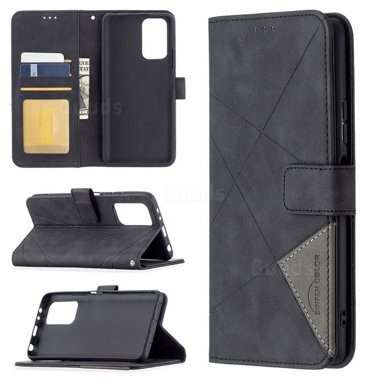 Binfen Color BF05 Prismatic Slim Wallet Flip Cover for Xiaomi Redmi Note 10 Pro / Note 10 Pro Max - Black