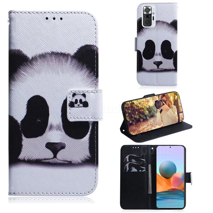 Sleeping Panda PU Leather Wallet Case for Xiaomi Redmi Note 10 Pro / Note 10 Pro Max