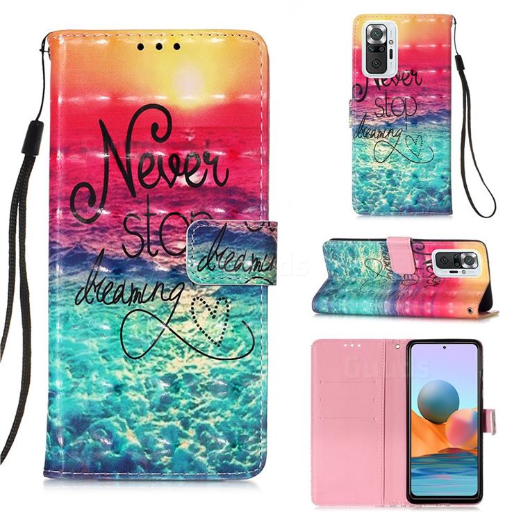 Colorful Dream Catcher 3D Painted Leather Wallet Case for Xiaomi Redmi Note 10 Pro / Note 10 Pro Max