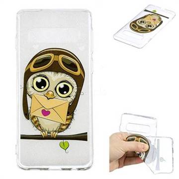 Envelope Owl Super Clear Soft TPU Back Cover for Samsung Galaxy S10 (6.1 inch)