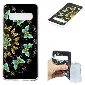 Circle Butterflies Super Clear Soft TPU Back Cover for Samsung Galaxy S10 (6.1 inch)