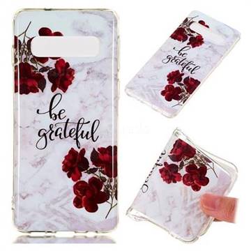 Rose Soft TPU Marble Pattern Phone Case for Samsung Galaxy S10 (6.1 inch)