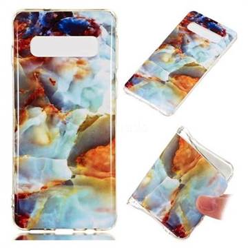 Fire Cloud Soft TPU Marble Pattern Phone Case for Samsung Galaxy S10 (6.1 inch)