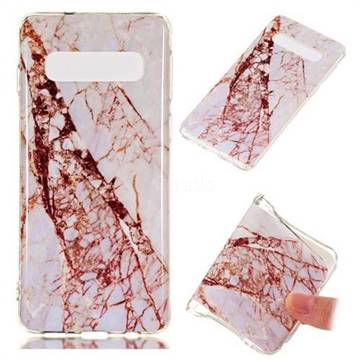 White Crushed Soft TPU Marble Pattern Phone Case for Samsung Galaxy S10 (6.1 inch)