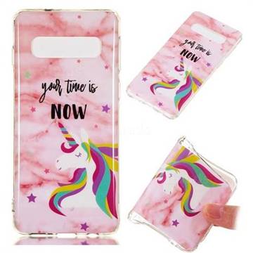 Unicorn Soft TPU Marble Pattern Phone Case for Samsung Galaxy S10 (6.1 inch)
