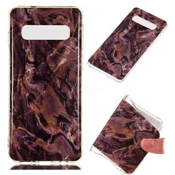 Brown Soft TPU Marble Pattern Phone Case for Samsung Galaxy S10 (6.1 inch)