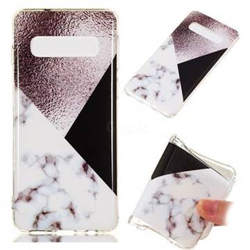 Black white Grey Soft TPU Marble Pattern Phone Case for Samsung Galaxy S10 (6.1 inch)