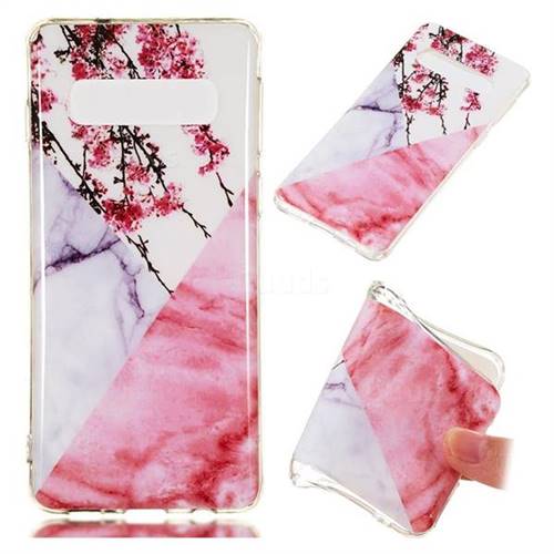 Pink Plum Soft TPU Marble Pattern Case for Samsung Galaxy S10 (6.1 inch)