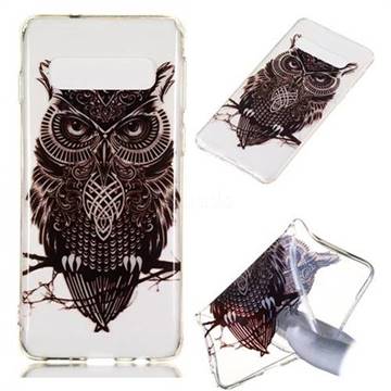 Staring Owl Super Clear Soft TPU Back Cover for Samsung Galaxy S10 (6.1 inch)