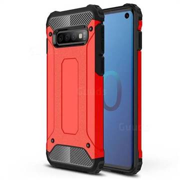 King Kong Armor Premium Shockproof Dual Layer Rugged Hard Cover for Samsung Galaxy S10 (6.1 inch) - Big Red