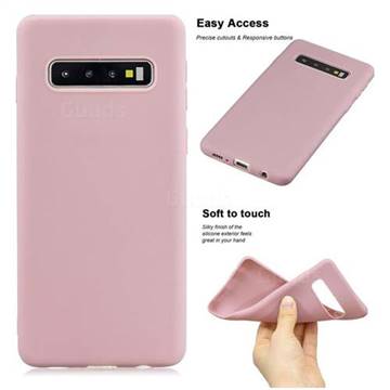 Soft Matte Silicone Phone Cover for Samsung Galaxy S10 (6.1 inch) - Lotus Color