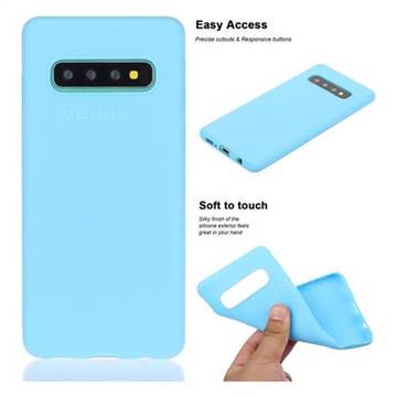 Soft Matte Silicone Phone Cover for Samsung Galaxy S10 (6.1 inch) - Sky Blue