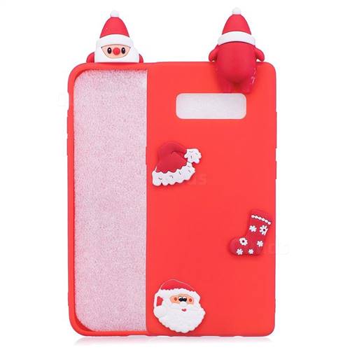 Red Santa Claus Christmas Xmax Soft 3D Silicone Case for Samsung Galaxy S10 (6.1 inch)