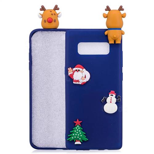 Navy Elk Christmas Xmax Soft 3D Silicone Case for Samsung Galaxy S10 (6.1 inch)