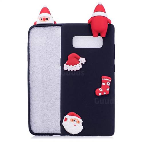 Black Santa Claus Christmas Xmax Soft 3D Silicone Case for Samsung Galaxy S10 (6.1 inch)