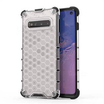 Honeycomb TPU + PC Hybrid Armor Shockproof Case Cover for Samsung Galaxy S10 (6.1 inch) - Transparent