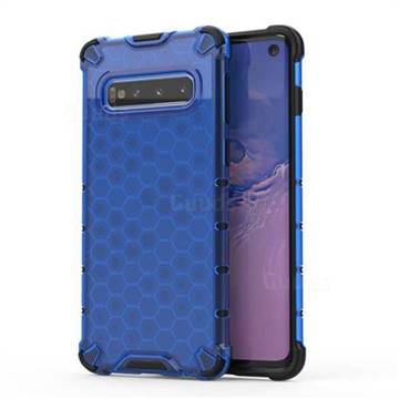 Honeycomb TPU + PC Hybrid Armor Shockproof Case Cover for Samsung Galaxy S10 (6.1 inch) - Blue