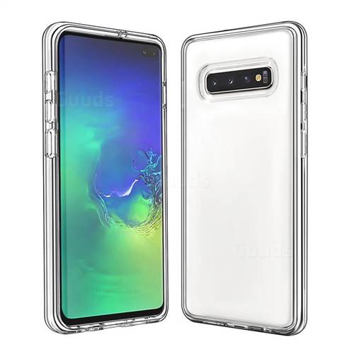 Transparent 2 in 1 Drop-proof Cell Phone Back Cover for Samsung Galaxy S10 (6.1 inch)