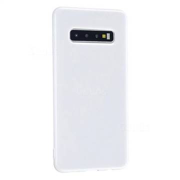 2mm Candy Soft Silicone Phone Case Cover for Samsung Galaxy S10 (6.1 inch) - White