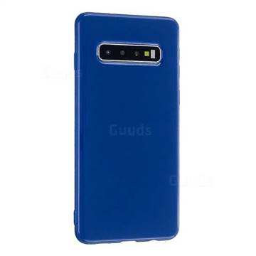 2mm Candy Soft Silicone Phone Case Cover for Samsung Galaxy S10 (6.1 inch) - Navy Blue