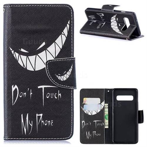 Crooked Grin Leather Wallet Case for Samsung Galaxy S10 (6.1 inch)