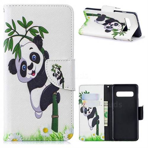 Bamboo Panda Leather Wallet Case for Samsung Galaxy S10 (6.1 inch)
