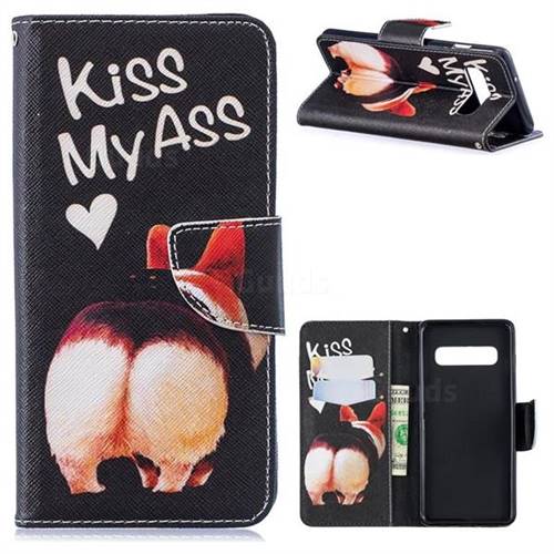 Lovely Pig Ass Leather Wallet Case for Samsung Galaxy S10 (6.1 inch)