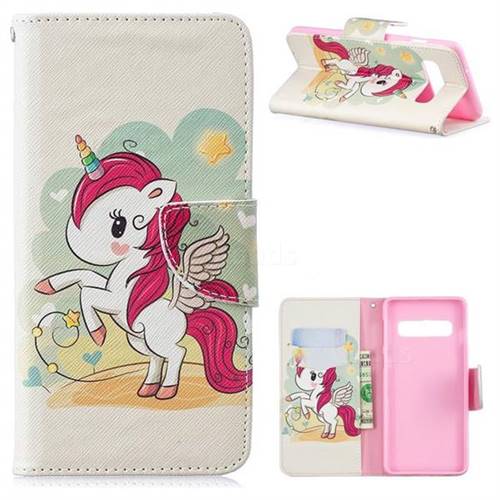 Cloud Star Unicorn Leather Wallet Case for Samsung Galaxy S10 (6.1 inch)