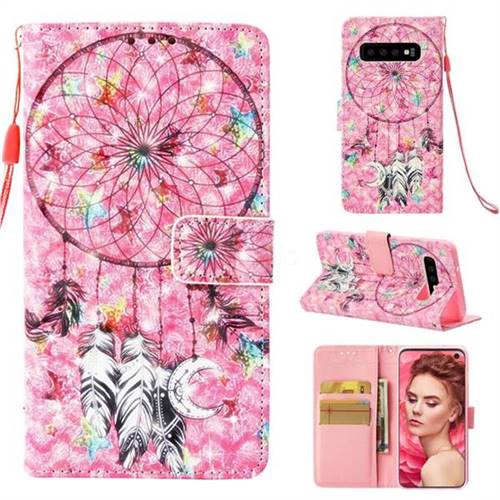 Flower Dreamcatcher 3D Painted Leather Wallet Case for Samsung Galaxy ...