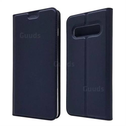 Ultra Slim Card Magnetic Automatic Suction Leather Wallet Case for Samsung Galaxy S10 (6.1 inch) - Royal Blue