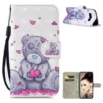 Love Panda 3D Painted Leather Wallet Phone Case for Samsung Galaxy S10 (6.1 inch)