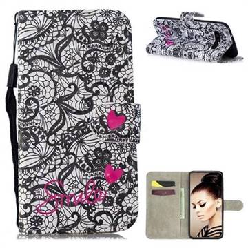 Lace Flower 3D Painted Leather Wallet Phone Case for Samsung Galaxy S10 (6.1 inch)