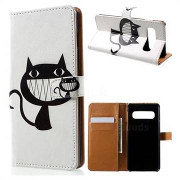 Proud Cat Leather Wallet Case for Samsung Galaxy S10 (6.1 inch)