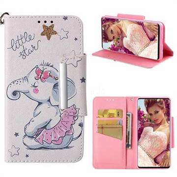 Skirt Jumbo Big Metal Buckle PU Leather Wallet Phone Case for Samsung Galaxy S10 (6.1 inch)