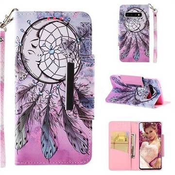 Angel Monternet Big Metal Buckle PU Leather Wallet Phone Case for Samsung Galaxy S10 (6.1 inch)