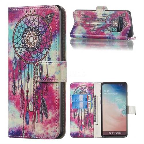 Butterfly Chimes PU Leather Wallet Case for Samsung Galaxy S10 (6.1 inch)