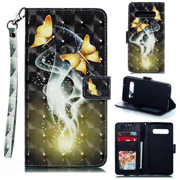 Dream Butterfly 3D Painted Leather Phone Wallet Case for Samsung Galaxy S10 (6.1 inch)