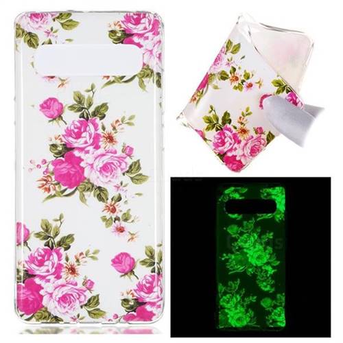 Peony Noctilucent Soft TPU Back Cover for Samsung Galaxy S10 5G (6.7 inch)
