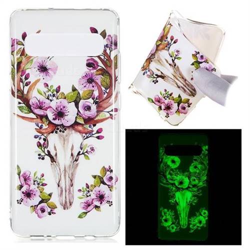 Sika Deer Noctilucent Soft TPU Back Cover for Samsung Galaxy S10 5G (6.7 inch)