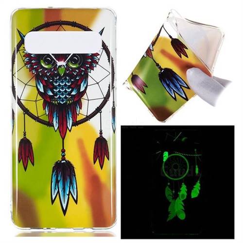 Owl Wind Chimes Noctilucent Soft TPU Back Cover for Samsung Galaxy S10 5G (6.7 inch)