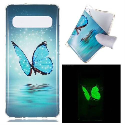 Butterfly Noctilucent Soft TPU Back Cover for Samsung Galaxy S10 5G (6.7 inch)