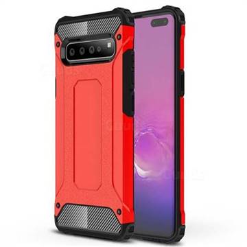 King Kong Armor Premium Shockproof Dual Layer Rugged Hard Cover for Samsung Galaxy S10 5G (6.7 inch) - Big Red
